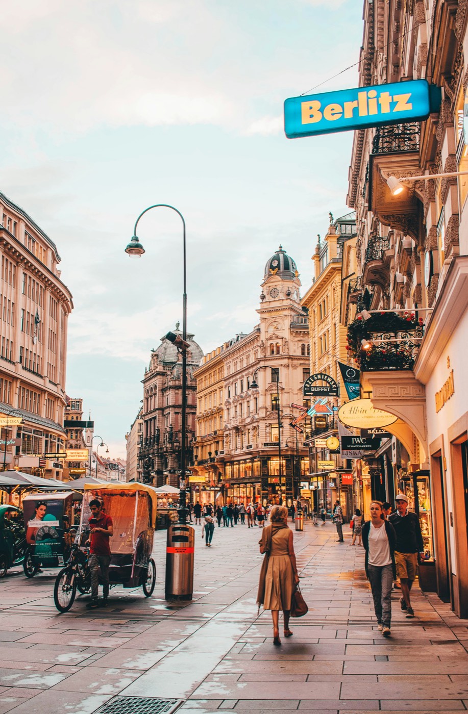 Belebter Graben in der Wiener Innenstadt