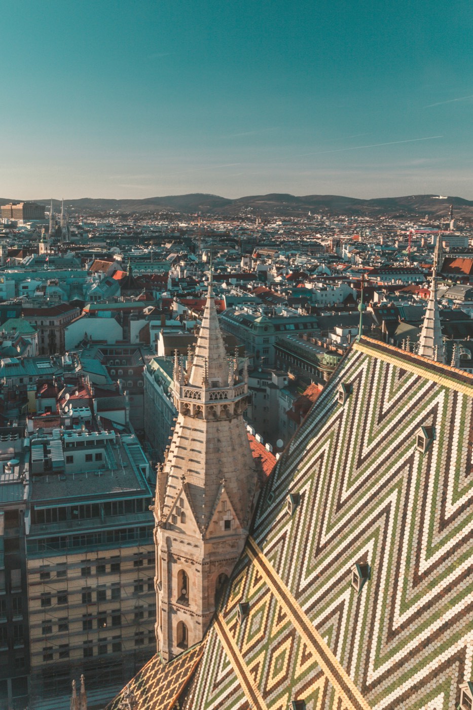 Blick über die Dächer Wiens vom Stephansdom